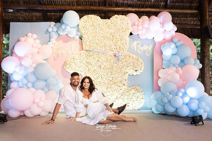 decoração chá revelação simples