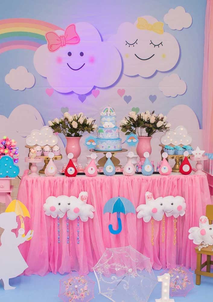 decoração chuva de amor