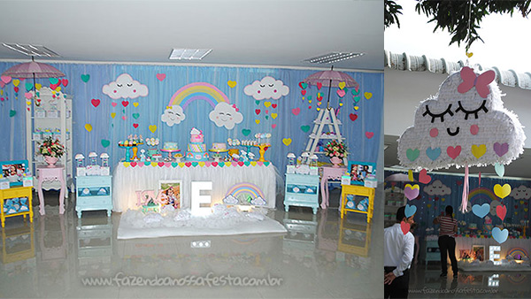 decoração chuva de amor