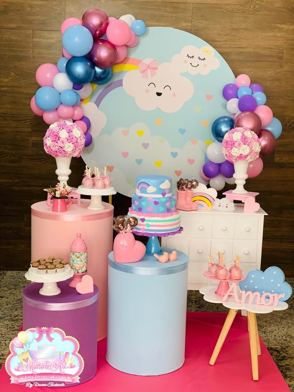 decoração chuva de amor