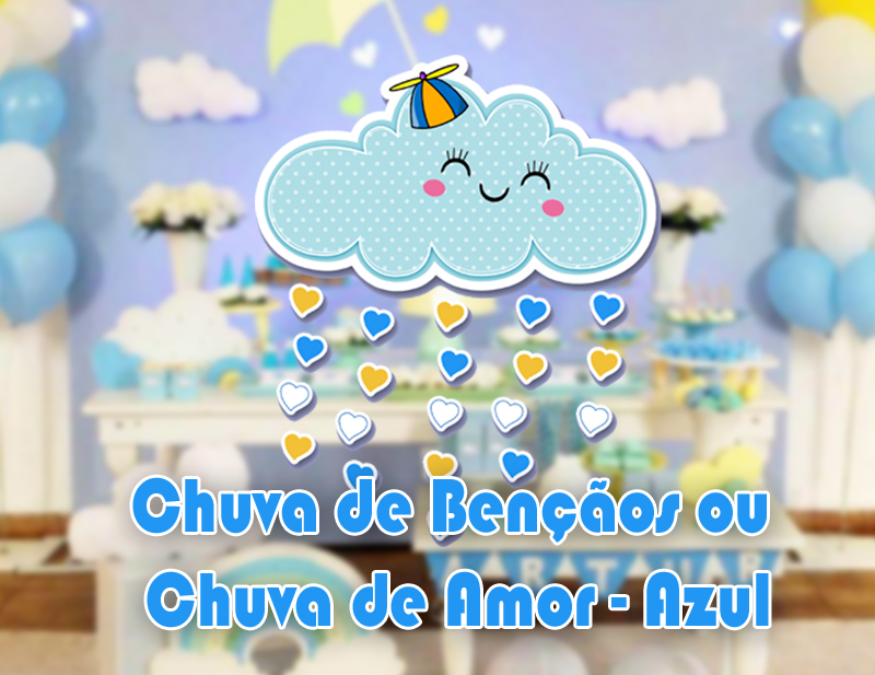 decoração chuva de bênção para chá de bebê