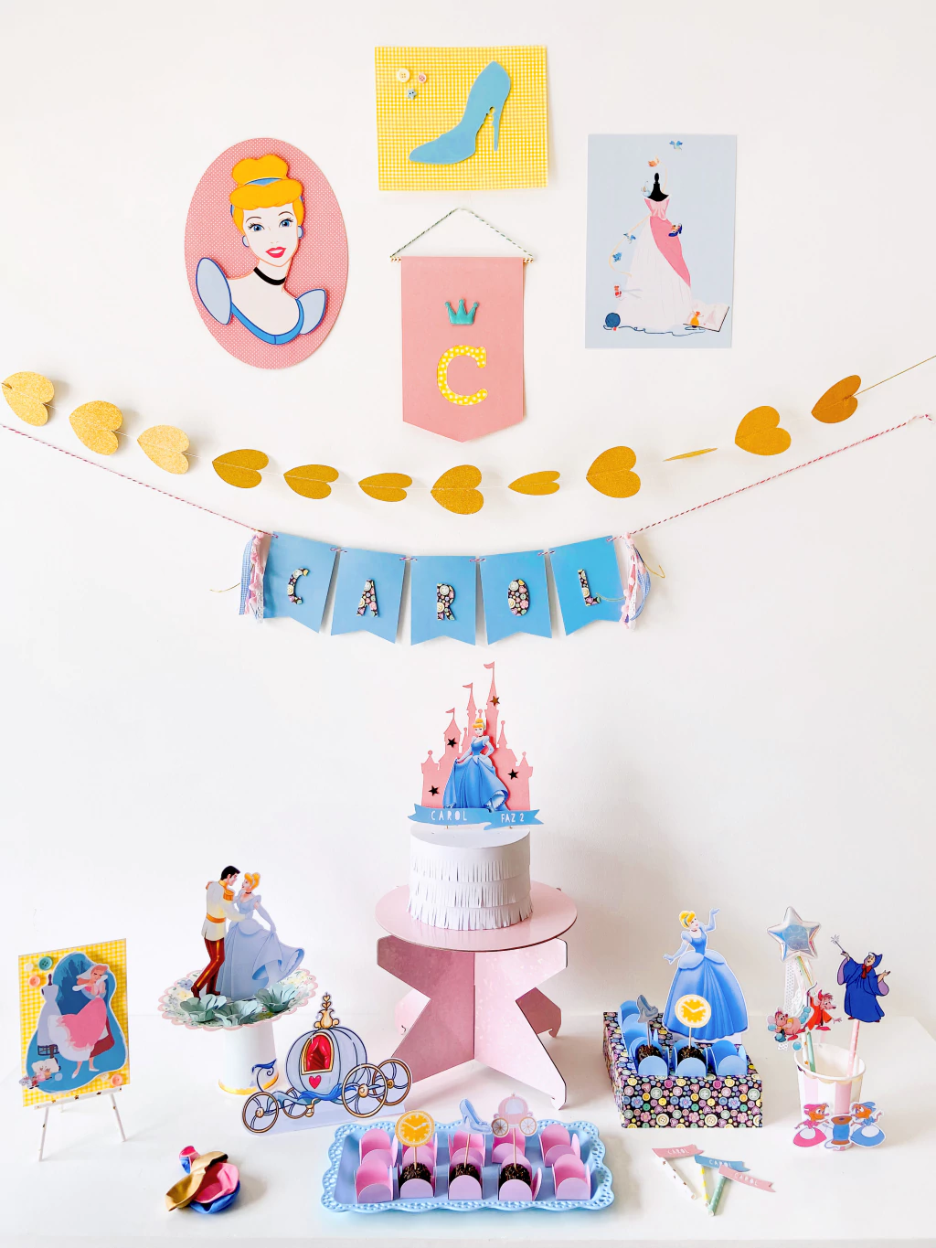 ideias criativas festa cinderela 1 ano inesquecível