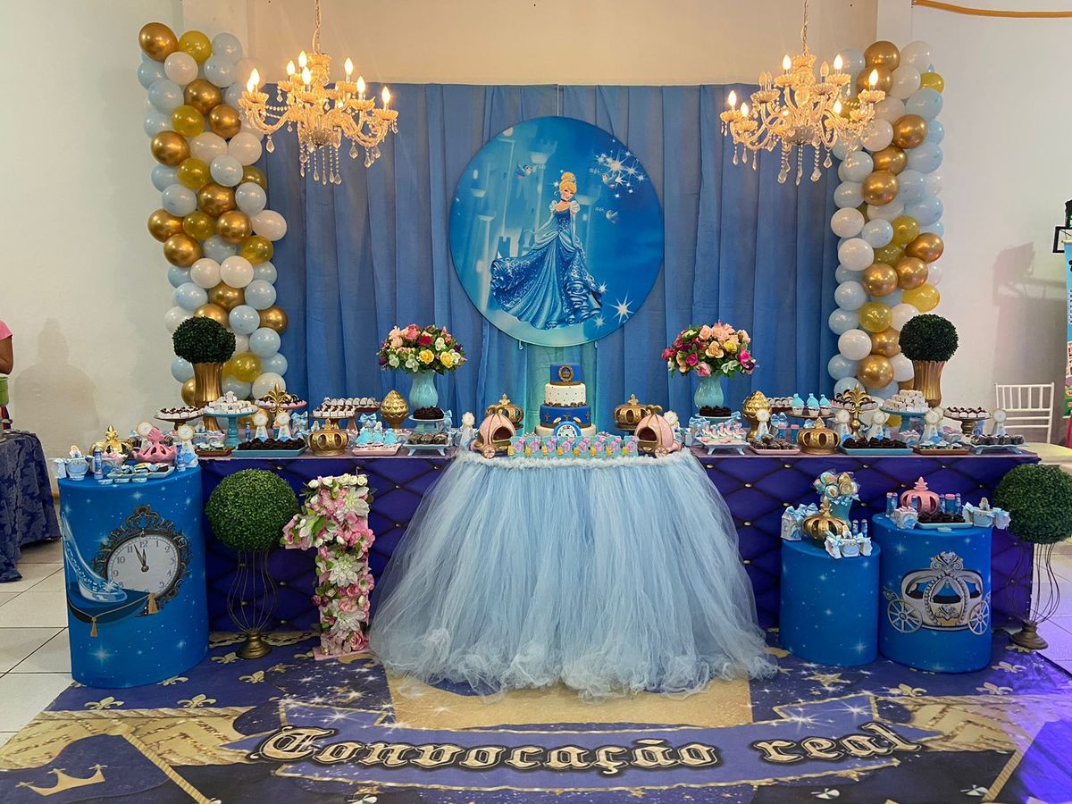 decoração cinderela provençal versus mini table 1 ano