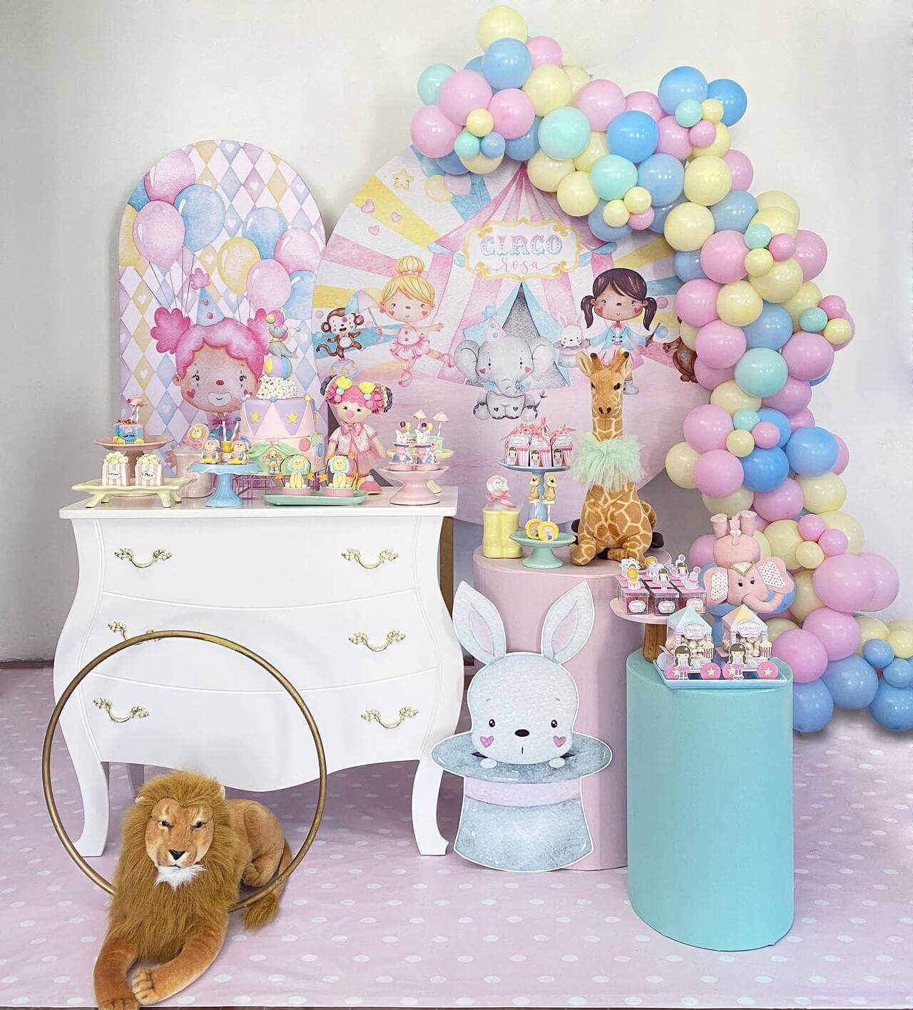 decoração circo rosa
