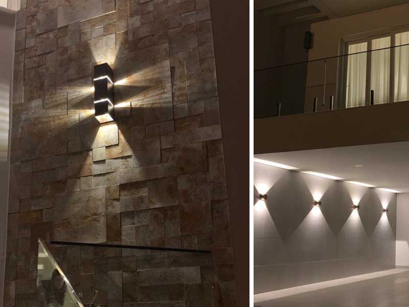 ideias de decoração com arandelas para sala de estar