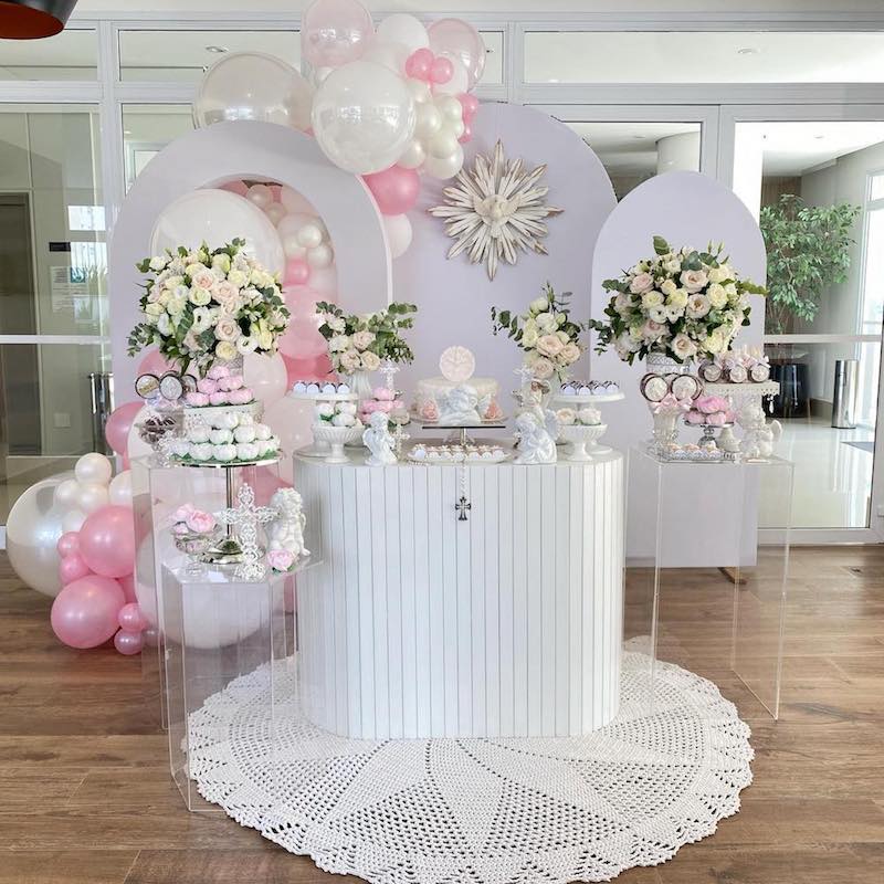 ideias decoração arco romano vazado festa