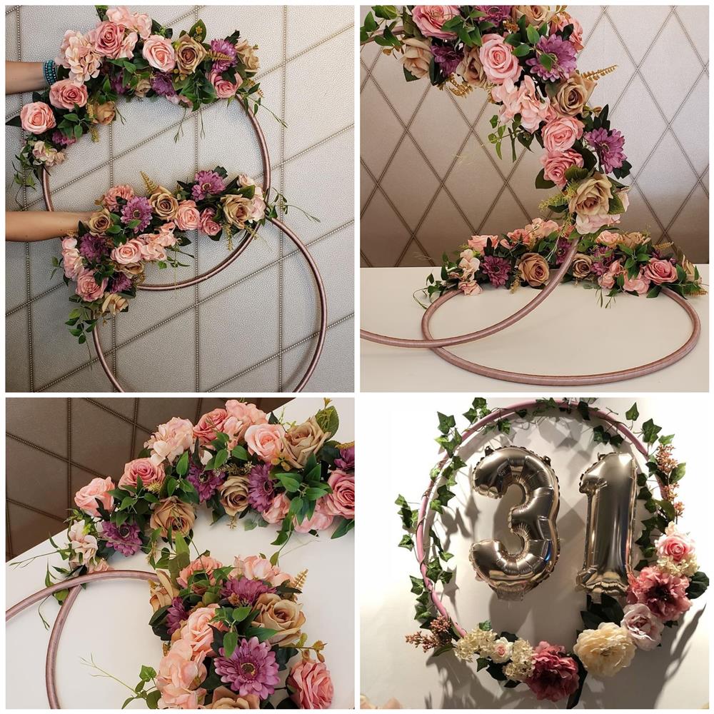 decoração com bambole e flores