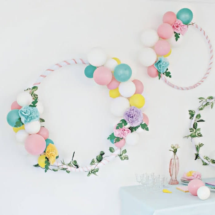 decoração com bambolê para festa infantil
