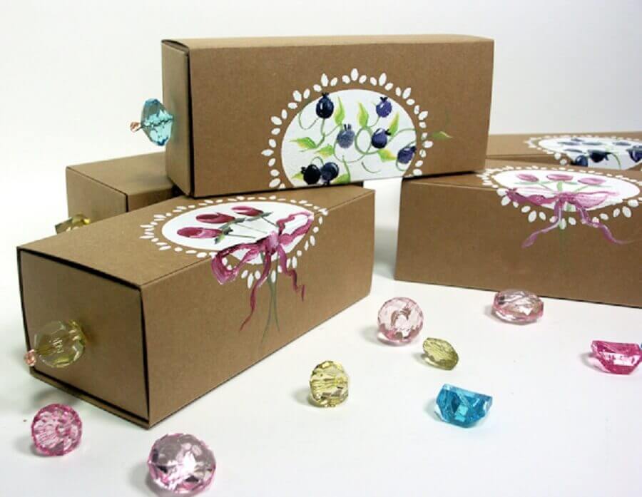 passo a passo cesto boho com caixa papelão juta