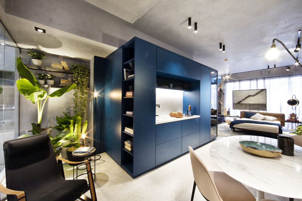 decoração com cimento queimado