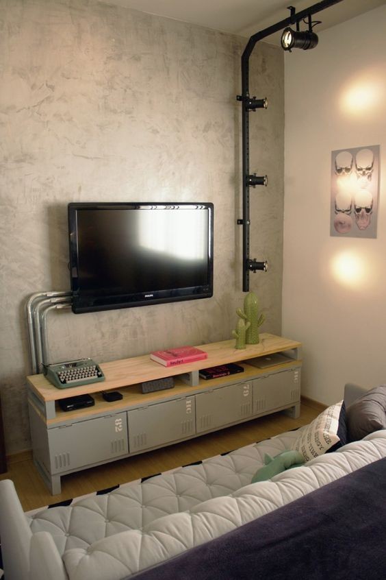 ideias decoração cimento queimado ambientes pequenos