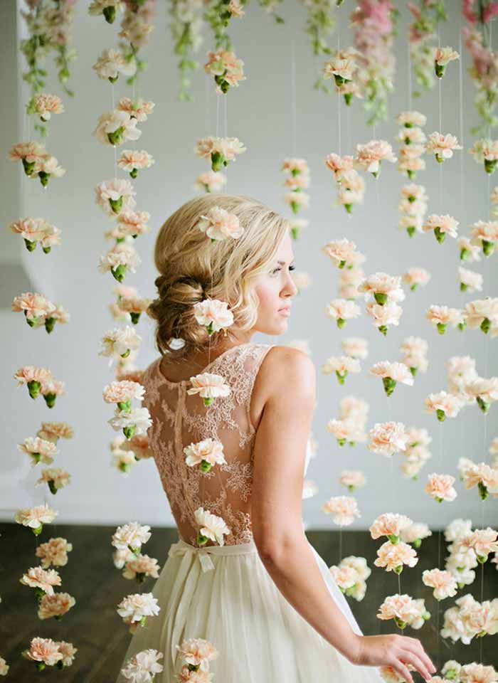 decoração com cortina para festa