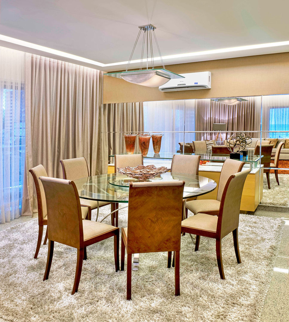 decoração com espelho na parede