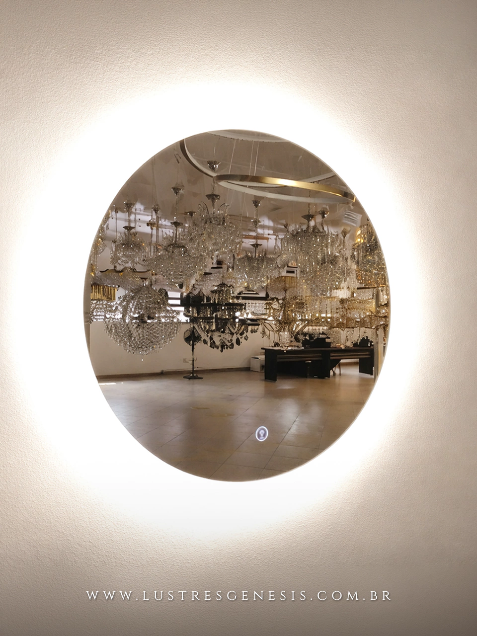 ideias decoração espelho redondo ambientes pequenos