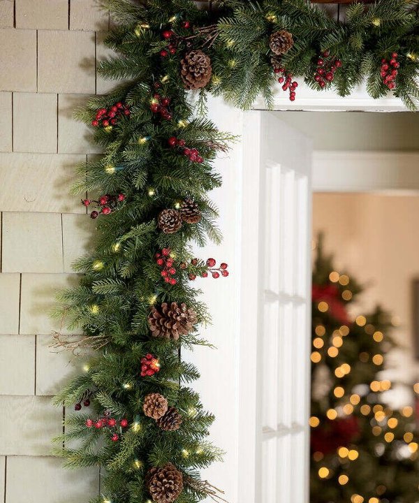 decoração com festão de natal