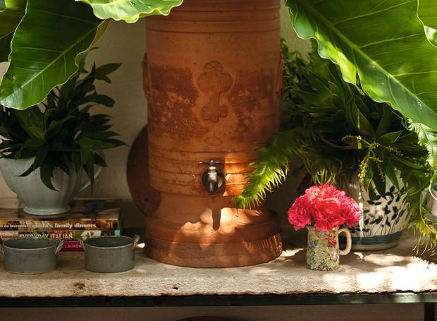 ideias criativas decoração filtro de barro