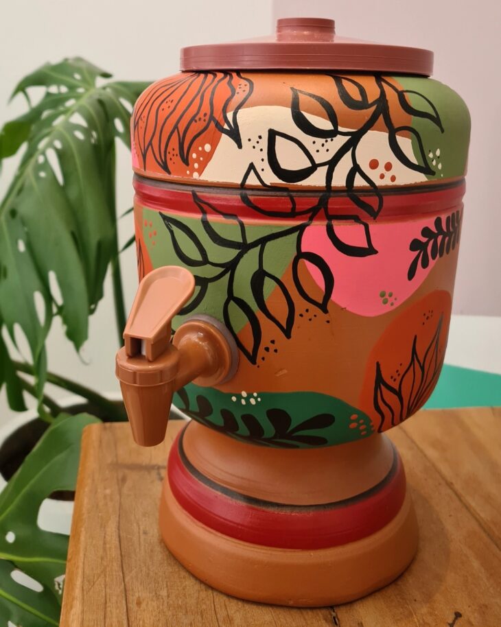 como pintar filtro de barro com tinta atóxica