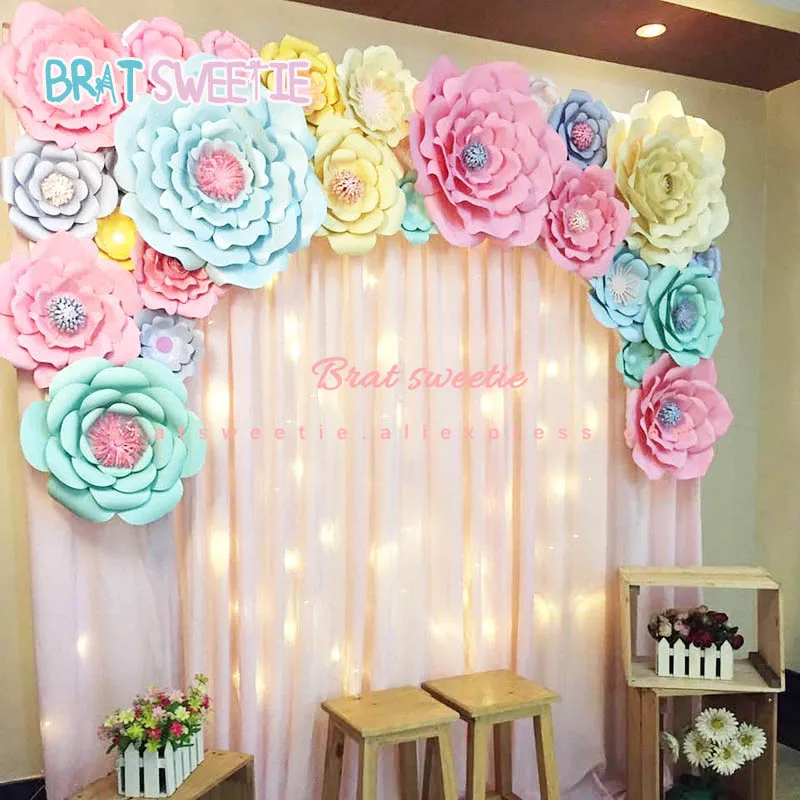 decoração com flores de papel