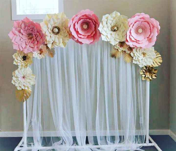decoração com flores de papel