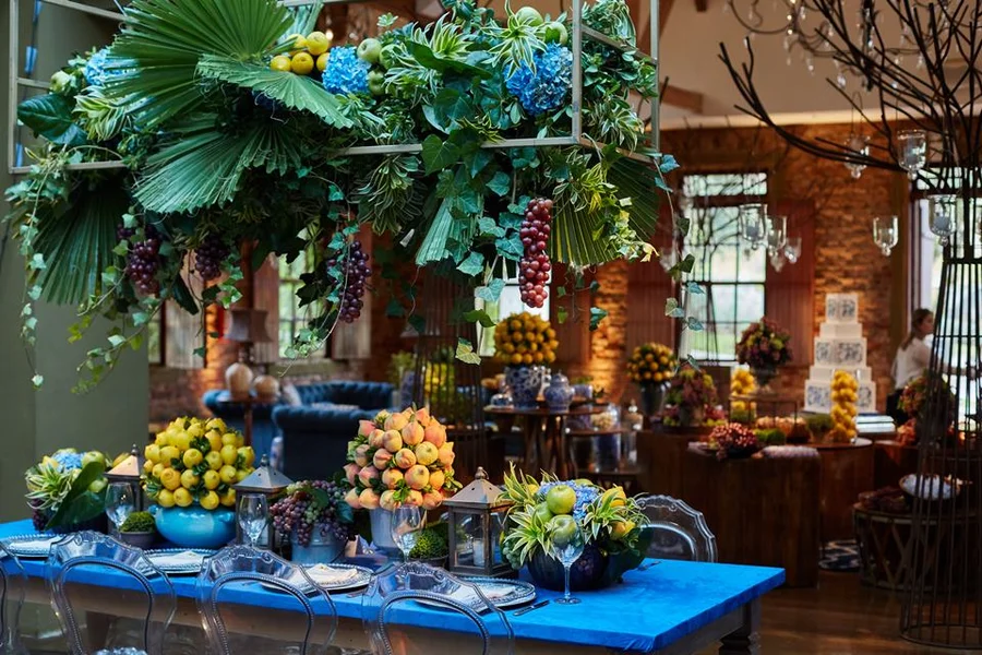 decoração com frutas