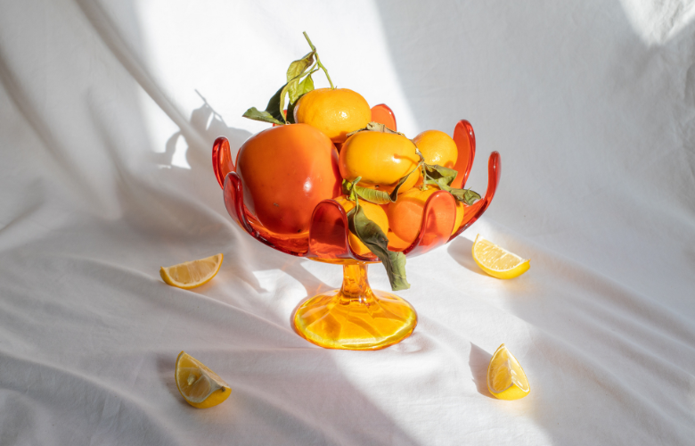 decoração com frutas