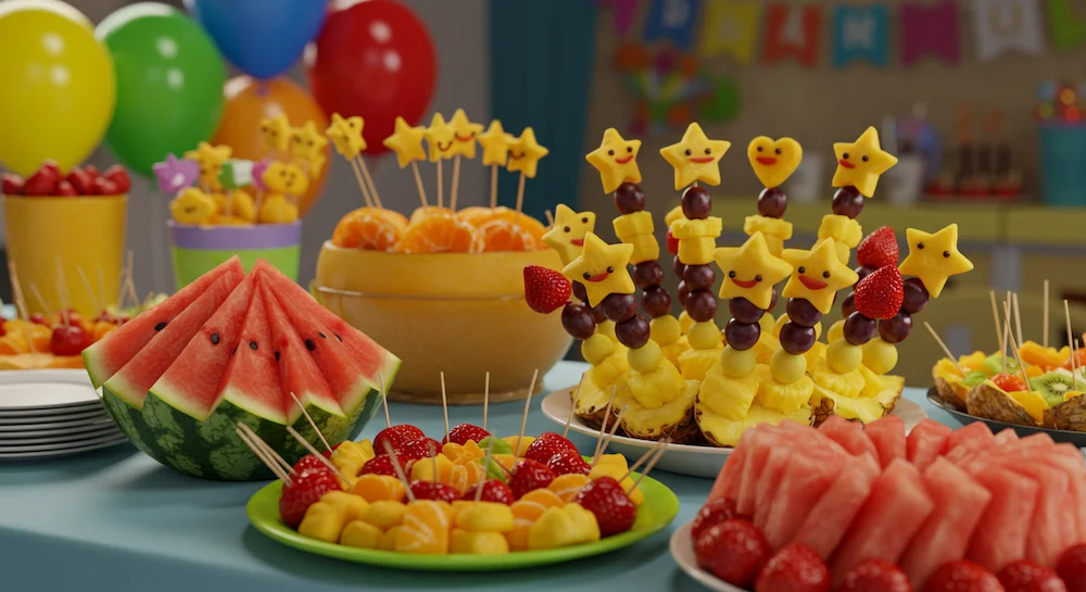 decoração com frutas simples