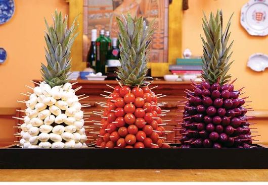 decoração com frutas simples