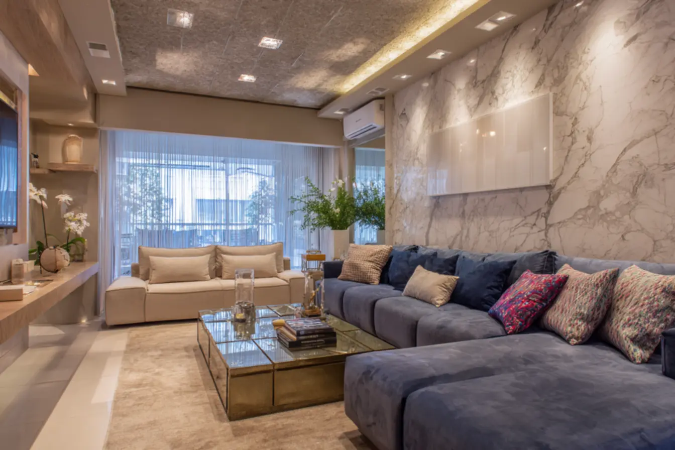 decoração com helanca no teto