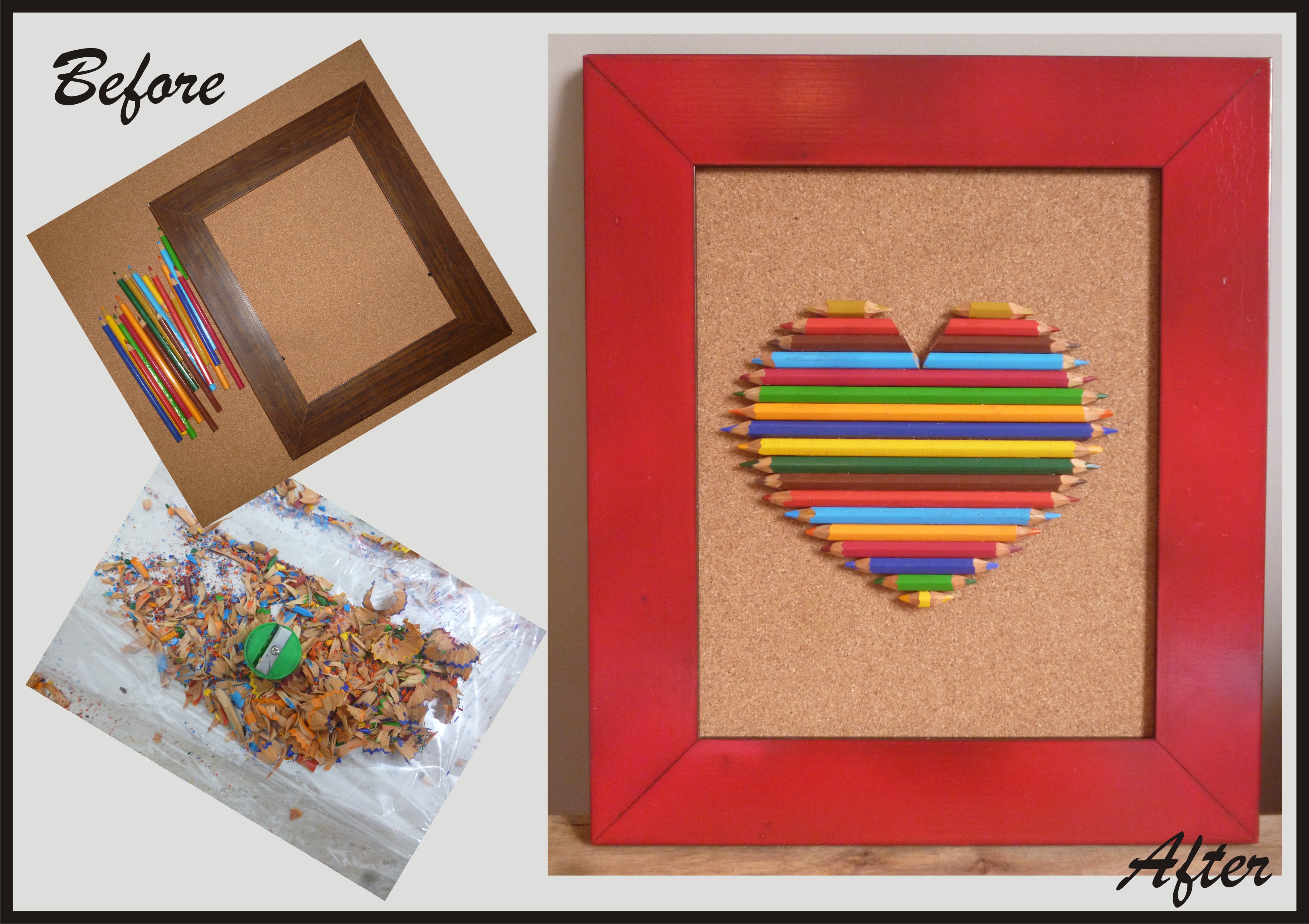 decoração com lapis de cor