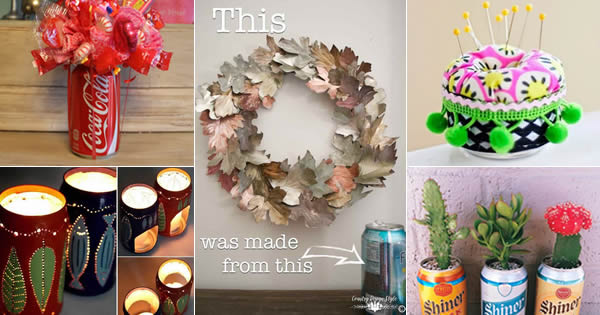 decoração com latinha de cerveja