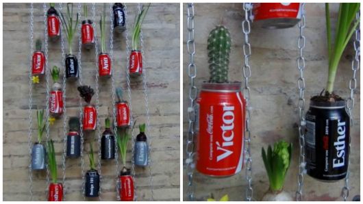 como fazer luminária de latinha de cerveja passo a passo