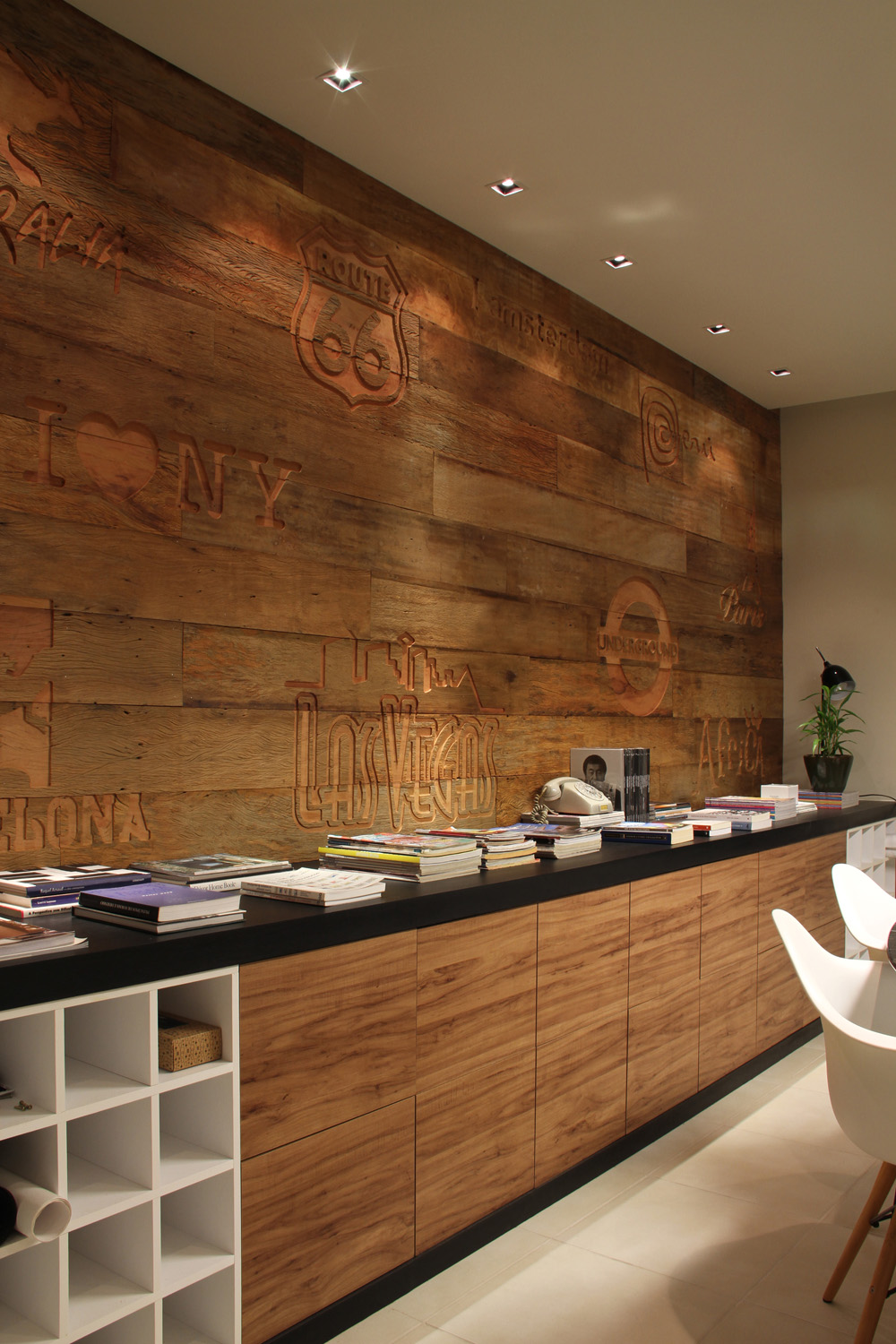 decoração com madeira na parede