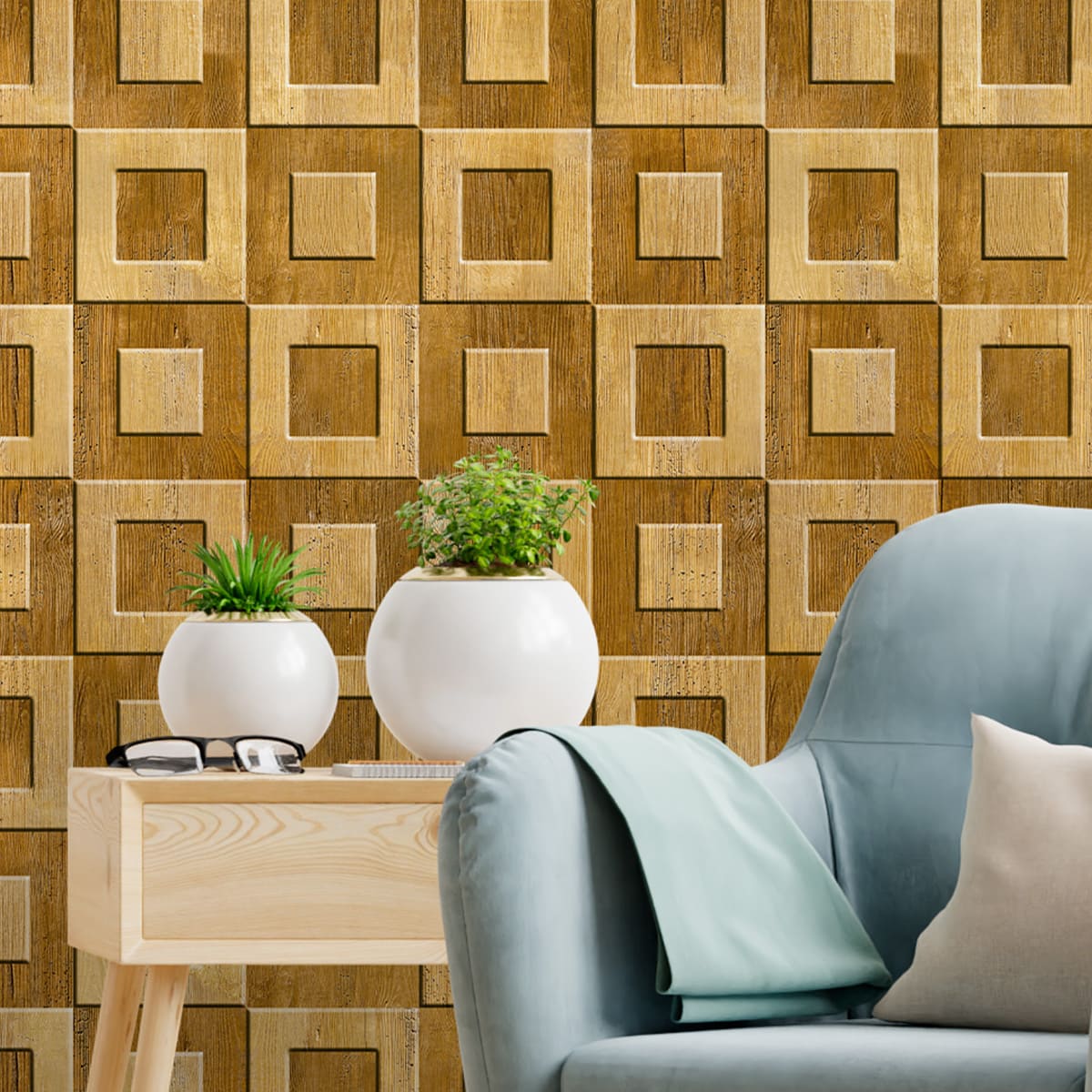 decoração com madeira na parede