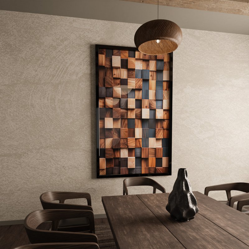 decoração com madeira na parede