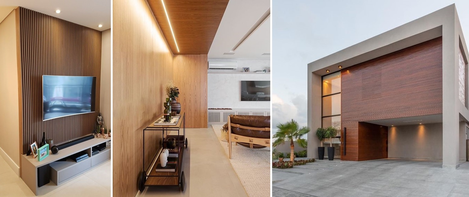 decoração com madeira na parede