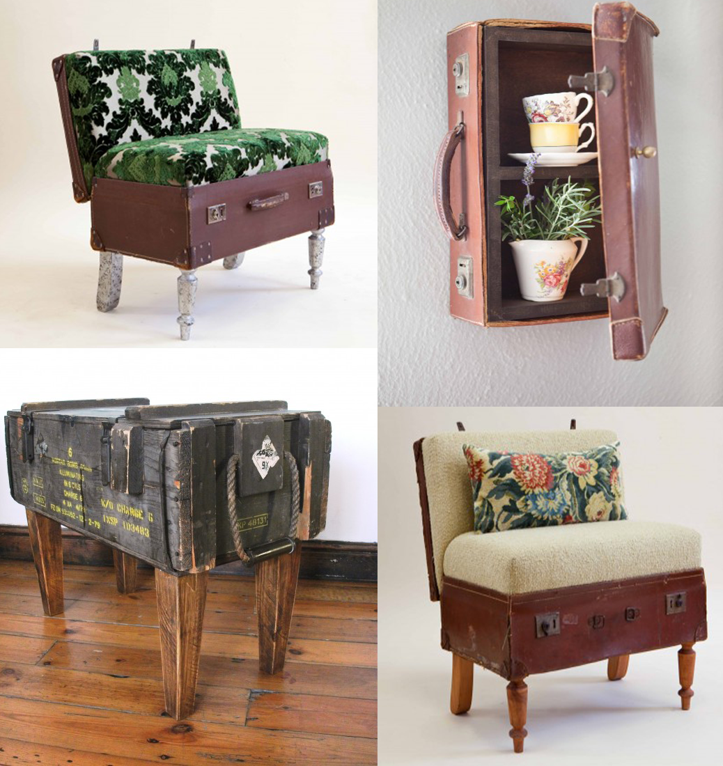 como evitar erros decorar com malas antigas