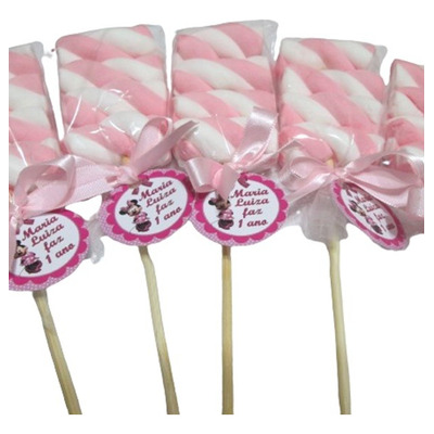 decoração com marshmallow no palito
