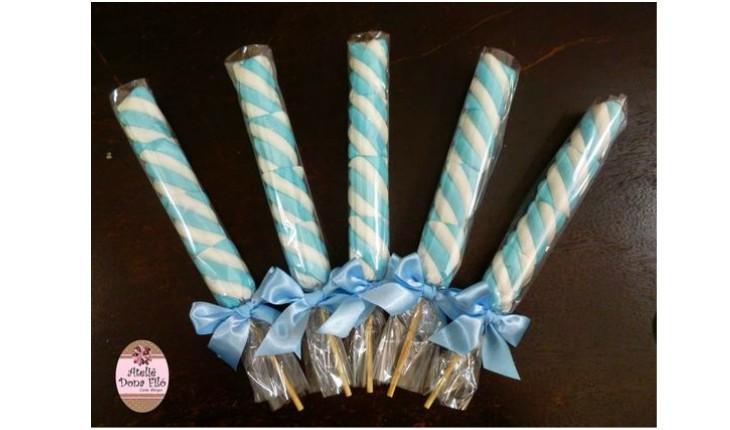 decoração com marshmallow no palito