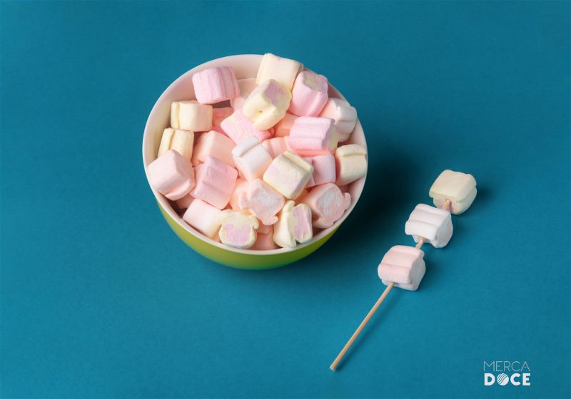 decoração com marshmallow no palito