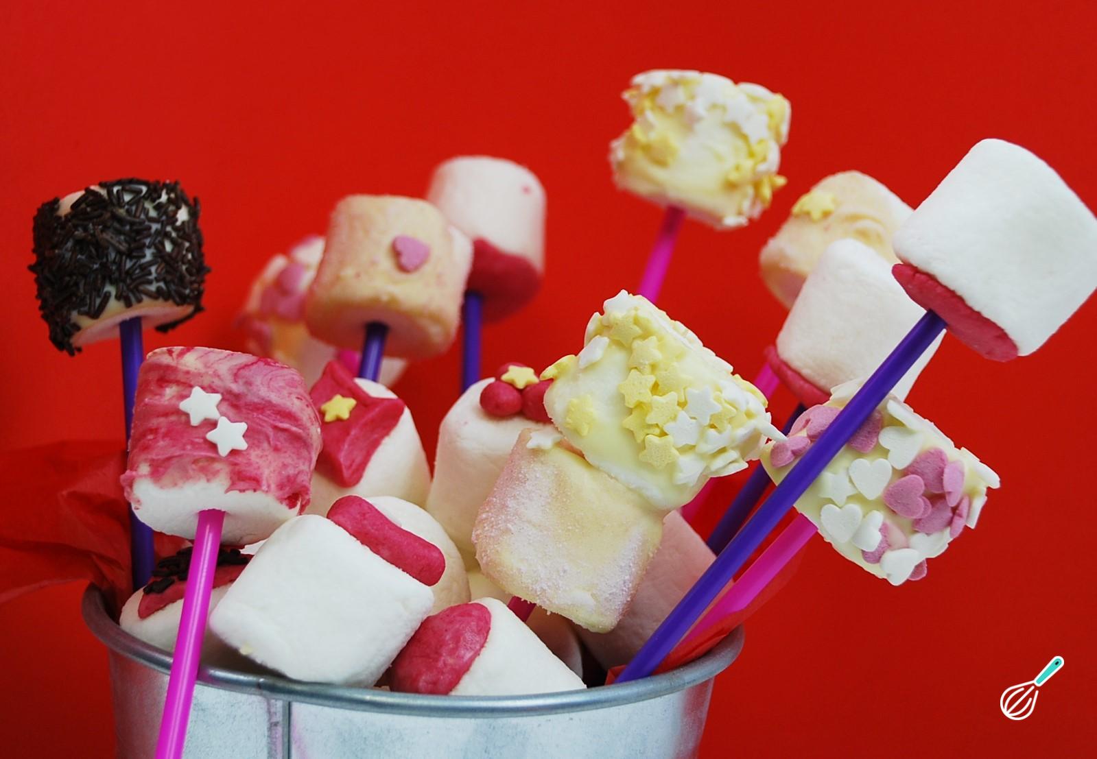 decoração com marshmallow no palito