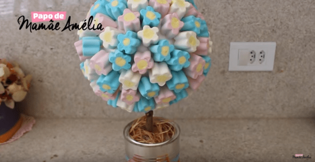 decoração com marshmallow no palito