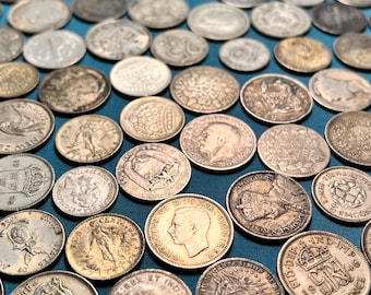 decoração com moedas antigas