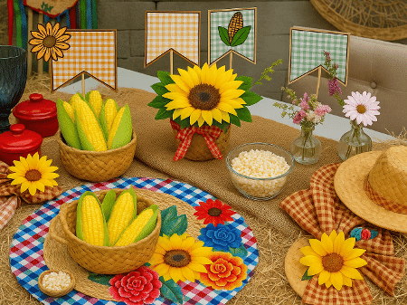 ideias criativas decoração palha milho verde