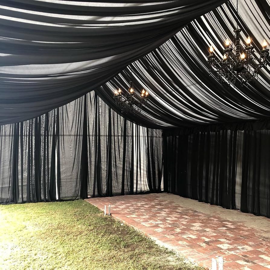 decoração com panos no teto