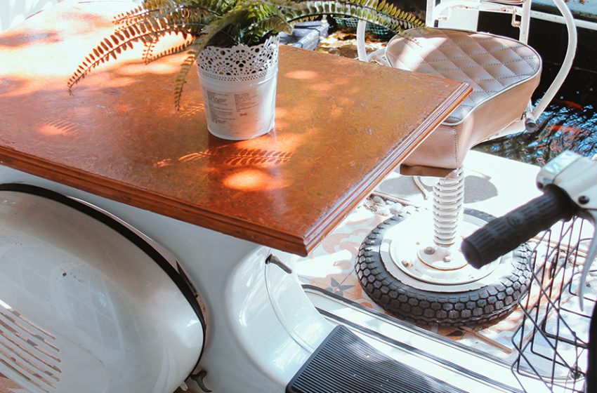 ideias criativas decoração peças moto