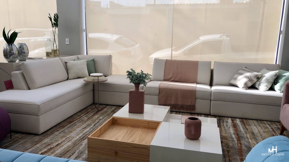 decoração com sofá bege