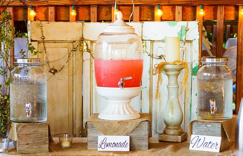 decoração com suqueira de vidro