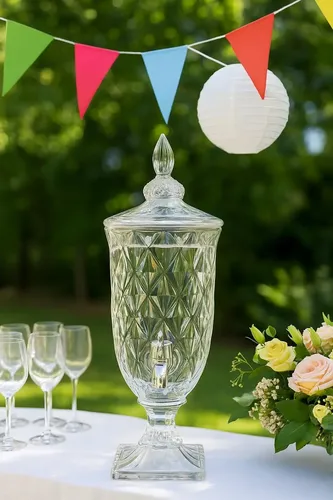 decoração com suqueira de vidro