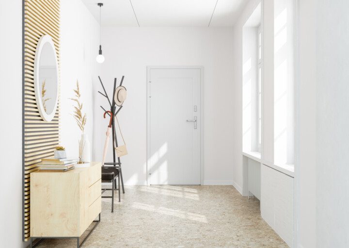 como usar painel ripado na decoração do corredor