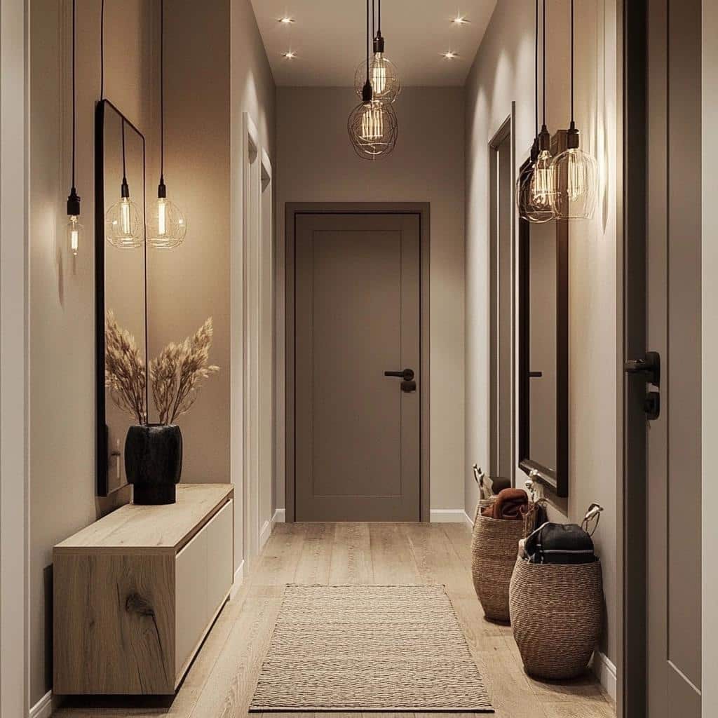 decoração corredor estreito